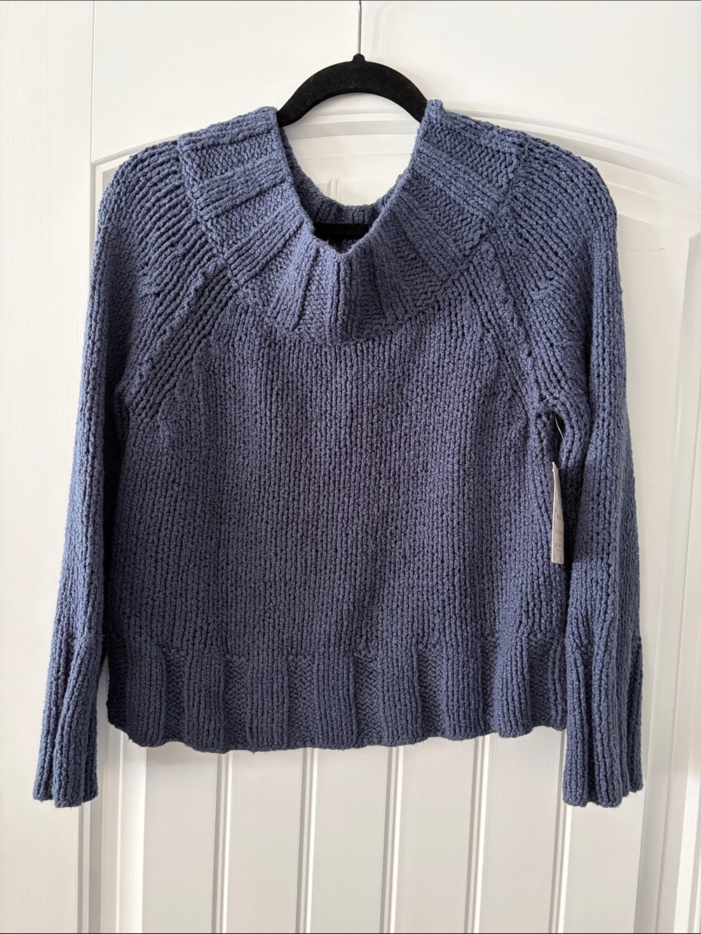 Free People Chunky Cowl Neck Sweater - Blue